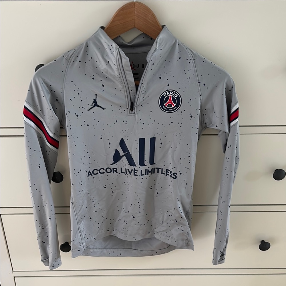 PSG Michael Jordon Gray Mock Neck  Long Sleeve